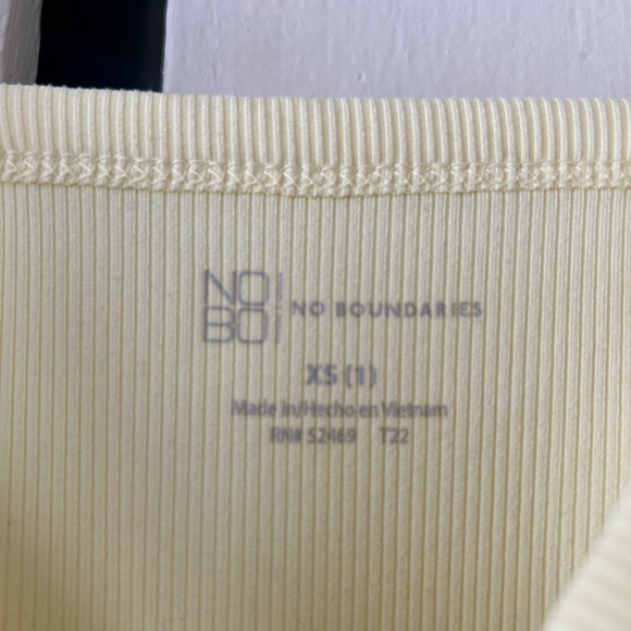 Lot of 2 XS stretchy tank tops brown and yellow no boundaries - Picture 2 of 5